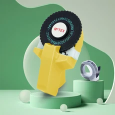 휴대용 프린터 Motex E101 핸드헬드 수동 타자기 3D 라벨 메이커 방수 테이프 DIY 접착 스티커, Yellow 01