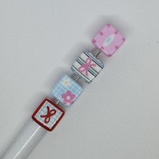 볼펜꾸미기 볼꾸 동대문 꾸미기 DIY 리본 사각 큐브 발레코어 사각