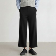 스판 좋은 기모 밴딩 일자 와이드 팬츠 키작녀 바지 빅사이즈까지 슬랙스 바지 국내생산 구김적은 스판 밴딩