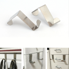 국산 서랍장소품걸이대2P 문도어스틸헹거 싱크대하단봉투걸이용
