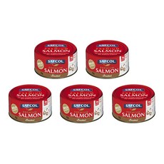 사프콜 프리미엄 살몬 연어 통조림 스모크 Safcol Salmon Smoked, 95g, 5개