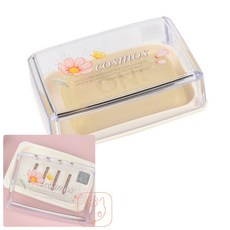 호탑 투명 비누받침대 수세미걸이