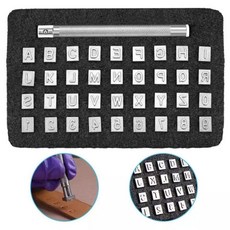 6.5mm 가죽 공예 각인 펀치 DIY 알파벳 숫자 이니셜, 본상품선택