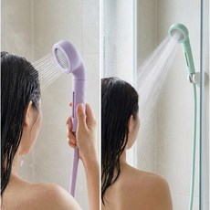 236314 국내생산 간편설치 원터치 필터샤워기+PVC 호스(1.5M/2M), 민트세트1.5M(샤워헤드+PVC호스)