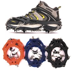 조화e 정말실용적인~아이젠 등산 스패츠 미끄럼방지신발 빙판길, 1개, 블랙