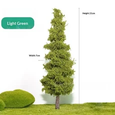 ♥14-21cm 미니어처 소나무 세트: 디오라마 기차 레이아웃 요정 정원 및 건축 경관 장식을 위한 사실적인, 01 C 21CM