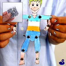 NS 종이고정 할핀 실버 100P 종이인형만들기 어린이집DIY