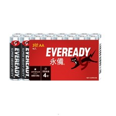 EVEREADY 永備碳鋅電池3號8入組，適用於時鐘、遙控器、玩具、滑鼠、鍵盤等電子產品, 1個, 3號(AA)16入, 16