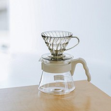 긍야네 커피추출기구 커피추출기 가정용 드리퍼, 컬러 1-2인분 필터 페이퍼, 1개, 1L