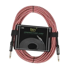 IRIN 일렉트릭 기타 케이블 와이어 연결 라인 다채로운 오디오 및 베이스 부품 스트링 악기 액세서리 10 m, 14 10M Pink