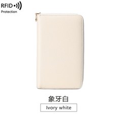 HSHW 真皮RFID防盜存摺收納長夾 多功能大容量牛皮錢包