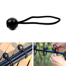 캠핑 볼타입 스트레치코드 텐트 등산 배낭 라인딩 안장 물건고정 탄성 로프, 블랙