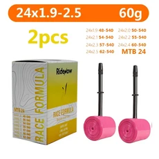 RideNow-TPU 내부 튜브 MTB 24 인치 접이식 자전거 초경량 타이어 24x5/1.75/1.9/2.0/2.1/2.2/2.3/2.4/2.5, 01 45mm, [07] 2PC 24x1.9-2.5 45mm