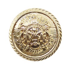사출 금속 보석 단추 줌방패 21mm, 골드, 5개