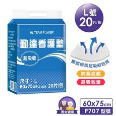 勤達看護墊單片試用, 1個, 勤達60*75