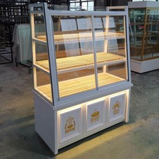 베이커리 빵 진열대 케이크 진열장 카페 선반 수납형, 기본구성, 올화이트 1.2x0.55x1.6 3칸
