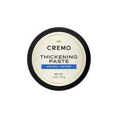 Cremo 프리미엄 이발소 등급 헤어 스타일링 농축된 페이스트 높은 고정력 낮은 광택 118.3ml(4온스), 113g, 1개