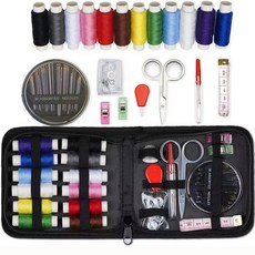 家用針線盒套裝便攜式針線包98件套縫針線收納盒縫紉工具, 1個, 63件套:如圖