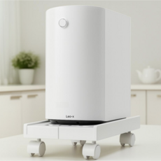 Leo-x [고품질] 음식물처리기 받침대 이동식 폭조절형 다용도, 1개, 화이트