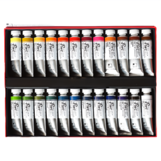 汶采 新韓頂級專家透明水彩24色 水彩顏料 初學套裝, 詳見包裝