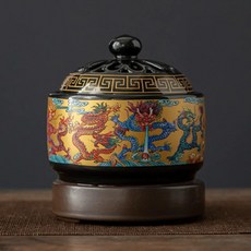 전기 향로 가정용 소품 발향기 빈티지 워머 램프 오일 인테리어 법랑 블렌더, D. 전기 향 버너 구역 에나멜