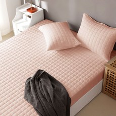 [쀼샵] 세라지오 순면100 트윌 누빔 침대 매트리스커버 S/SS/Q/K/LK/SK, 1cm, 화이트