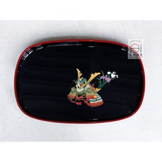 佐和陶瓷 日本製將軍紅邊漆器托皿 XL050339-2 漆器托盤 餐具擺盤, 1個