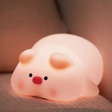 실리콘 무드등 수유 수면 조명 돼지