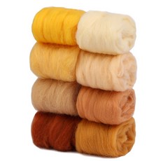 8 색 양모 Felting 섬유 10g DIY 양모 로빙 바늘 Felting 초보자를위한 수제 재료 바늘 Felting 제품 만들기, 유형 2, 1개