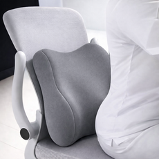 오어브랜드 메모리폼 자동차 차량 의자 등받이 허리 쿠션, 그레이