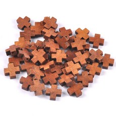 DIY 나무 십자가 비즈 걸이식 장식품 펜던트 어린이 선물 쥬얼리 장식품 50 개 mt2673, [02] 2