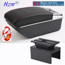 오펠 자피라 B 팔걸이 인테리어 부품 특수 개조 자동차 센터 보관함 USB LED 조명, 05 C1 red line 7USB