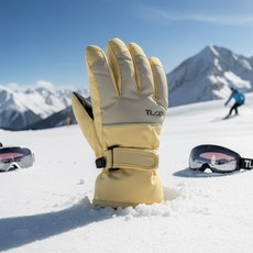 칸쿤 스키장갑 아동/성인/주니어 3size 스마트터치/방한/방수장갑, SG_03 옐로우S, 1개