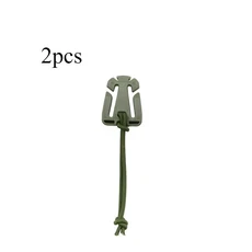 2개/대 전술 배낭 Carabiner 탄성 로프 교수형 버클 삼각형 바인딩 웨빙 고정 스토리지, 03 green