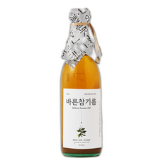 푸드마실 통참깨 100% 저온압착 바른 참기름, 350ml, 1개