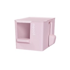 MEOOF 大別墅貓砂盆 半封閉貓砂盆 貓砂盆，寬敞舒適、減少異味、方便清理，打造清新居家環境, 薔薇粉(附貓砂鏟), 1個