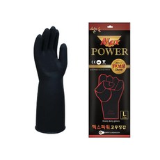 공업용고무장갑 TK 보생 맥스파워 검정 9호 10호, 1개
