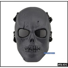 野戰搖滾 M01 戰地雙雄硬殼骷髏面罩 鐵網面罩 生存遊戲面具 黑色, 1個