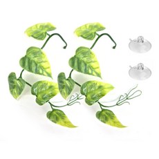 나뭇잎 넝쿨 크레스티드게코 도마뱀 양서류 파충류 사육장 꾸미기 인조풀 인조나뭇잎, 2개, 베이직나뭇잎