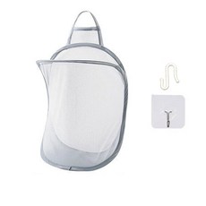 메쉬 세탁바구니 벽걸이 접이식 소형, 1, CLASSIC