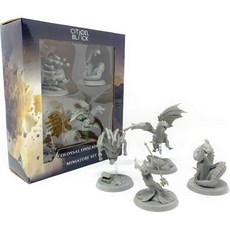 시타델 블랙 콜로설 온슬로트 미니어처 세트 4개 팩 대형 50mm 베이스 DD BBEG 미완성 드래곤 리치 비홀더 바실리스크 포함 2719144, 시타델 블랙 콜로설 온슬로트 미니어처 세트 4개 팩 대