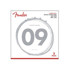 Fender Super 250's 電吉他弦, 1個, 09-42 3包裝