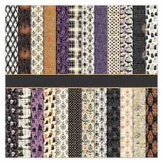 HelLOW 로우een 스크랩북 종이 패드 30.5 x 30.5cm12 x 12인치 양면 유령 박쥐 패턴 디자인 장식 콜라주 저널링 접힌 카드스톡 종이 접기 DIY 공예, 헬로윈 데이