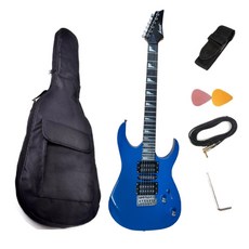 입문용 일렉기타 전자기타 일렉트릭 초보자 중급자 메탈 락 엠프, 블루, 1개