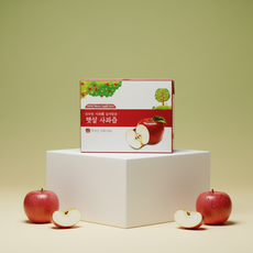 엔부사과즙 100착즙 소백산 새콤달콤 사과주스 피치애플 사과즙 50p, 50팩, 120ml