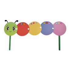 유아미술 북아트 단추활용 애벌레 종이접기 4인세트 체험행사장 교과연계 보육기관, 1개, 꿈틀꿈틀 애벌레 북아트(4인용)