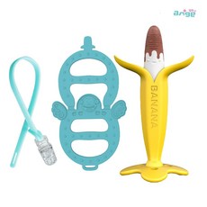 앙쥬 선물세트 치발기2p +클립1p 세트 치발기, 선물세트9 (초코바나나+아기띠민트), 1개