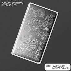 네일 템플릿 꽃 잎 스탬핑 플레이트 이미지 전송 기하학적 스테인레스 스틸 스텐실 아트 몰드 도구, 옵션39) TL-SPV018, 1개