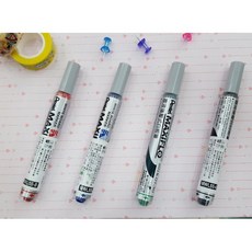 Pentel 飛龍 MAXIFLO 後壓式白板筆 MWL-5S 細字, 1個, 綠