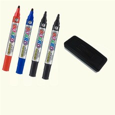 보드마카 지우개 혼색 4개 거치대 화이트펜 강템, 1개